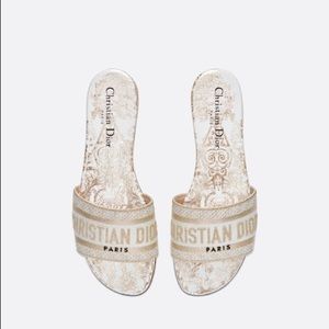 Dior Dway Slide gold-tone metallic